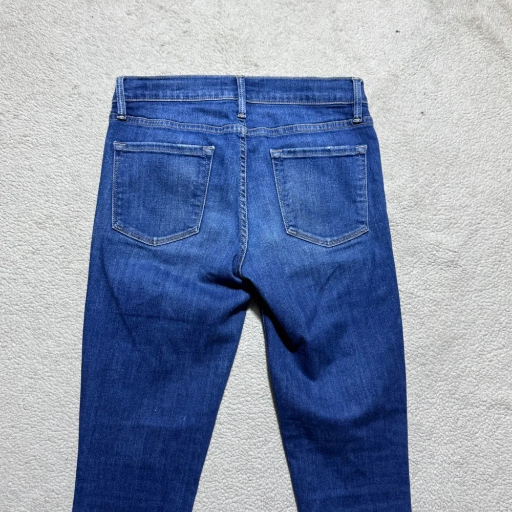 Frame Jeans Womens 28 Le Skinny de Jeanne Blue Loyola Mid Rise Stretch 26x28.5